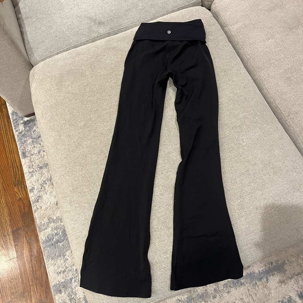 lululemon groove fold over waistband flare pants